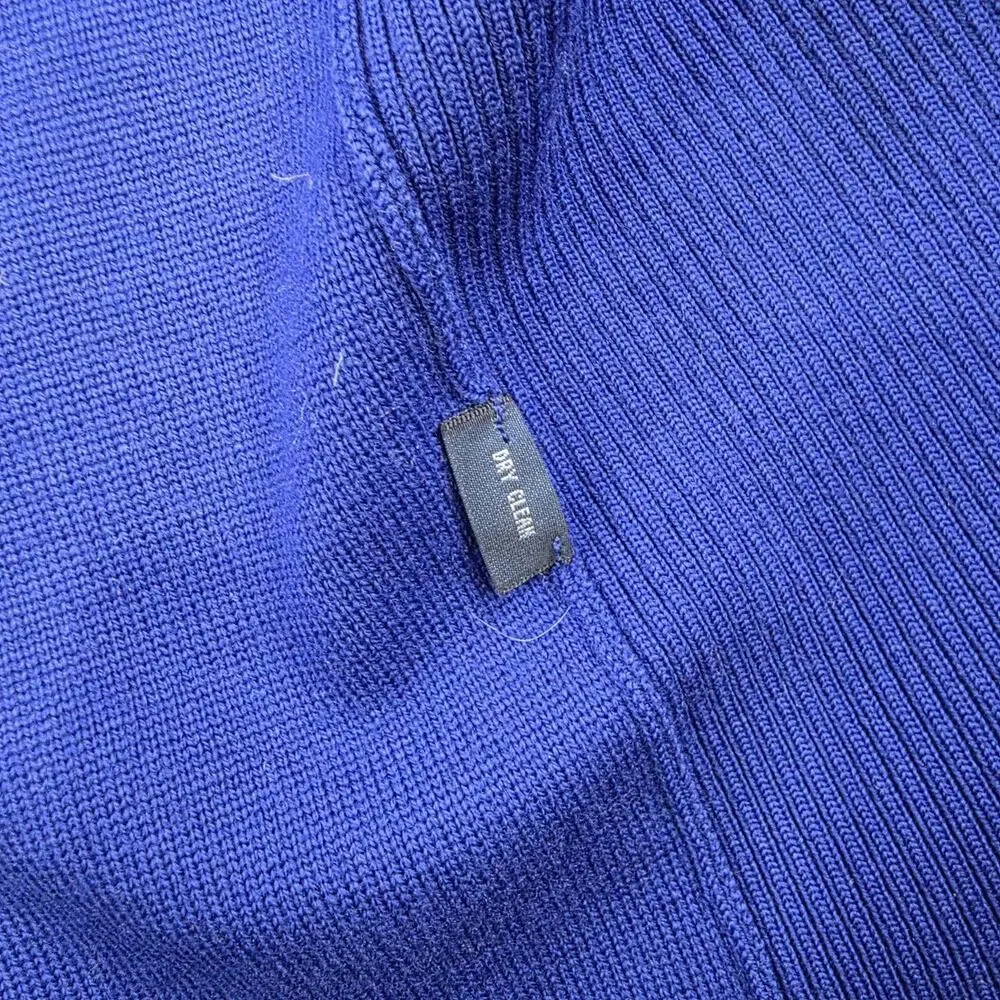 Polo Ralph Lauren Sweater Mens Medium? Blue Full Zip Mock Neck Mercer Club Crest
